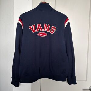 VINTAGE 1990s VANS ZIP UP SWEATSHIRT BLUE MEN’S LARGE